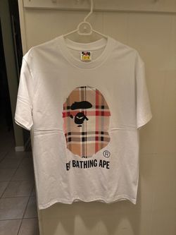 White Burberry bape shirt