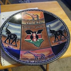 African  Soapstone Plate Or Tray 6 Inches Across From Kayna 