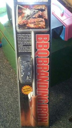 Brand new in pack bar b q branding iron
