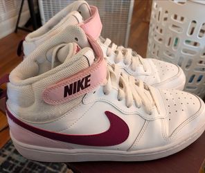 Nike Court Borough Mid 2 in the "Pink/ Foam Dark Beetroot"  Colorway