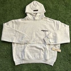 Light Oatmeal Essentials Hoodie Size Medium 