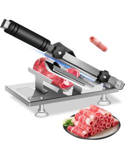 Manual Frozen Meat Slicer Upgraded Stainless Steel Meat Cutter Beef and lamb roll Meat cutting scissors Vegetable Meat Slicer suitable for home cookin