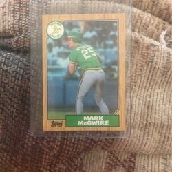 Mark McGwire Topps 1987 366 Baseball Card