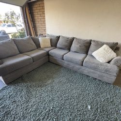 Gray Sectional Sofa Couch Sala 