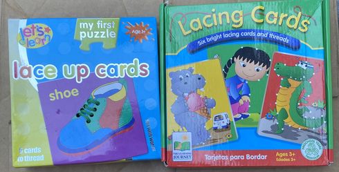 Lace Up Cards And Lacing Cards Both For $4 Cards Are Like New