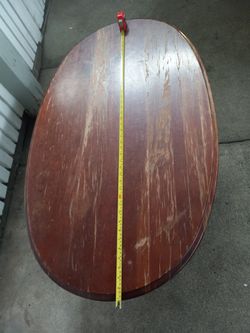 Vintage oval wood Cafe table made in USA