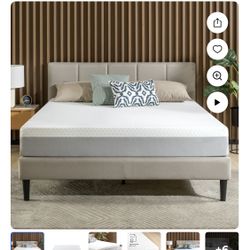 Twin Size Mattress (Zinus) & Foldable Bed Frame & Waterproof Mattress Cover
