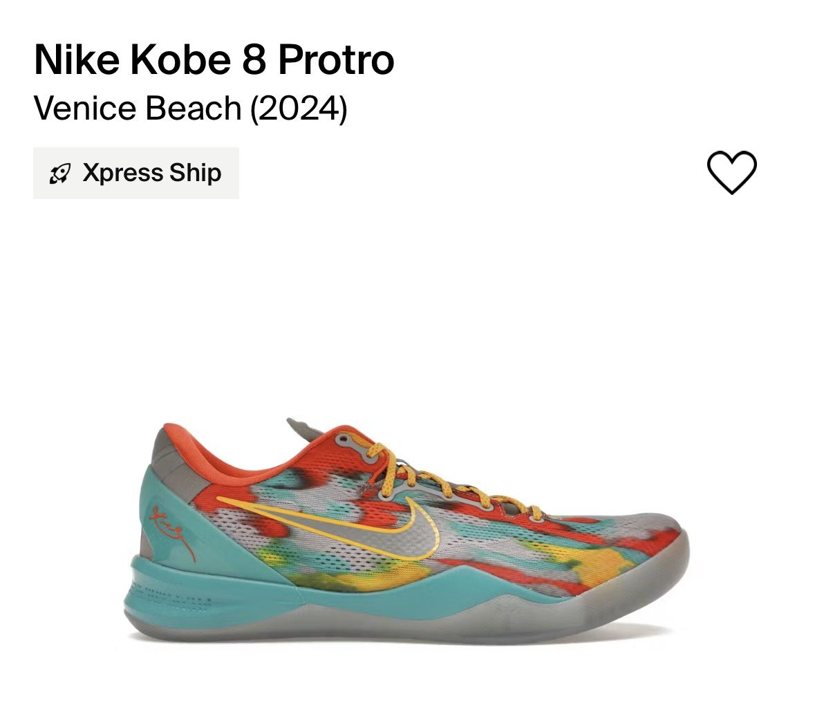 Nike Kobe 8 Protro Venice Beach Size 9 Negotiable 