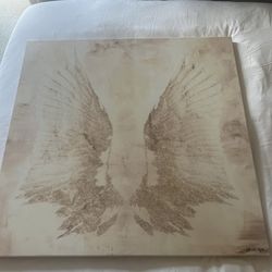 Angel wings large canvas