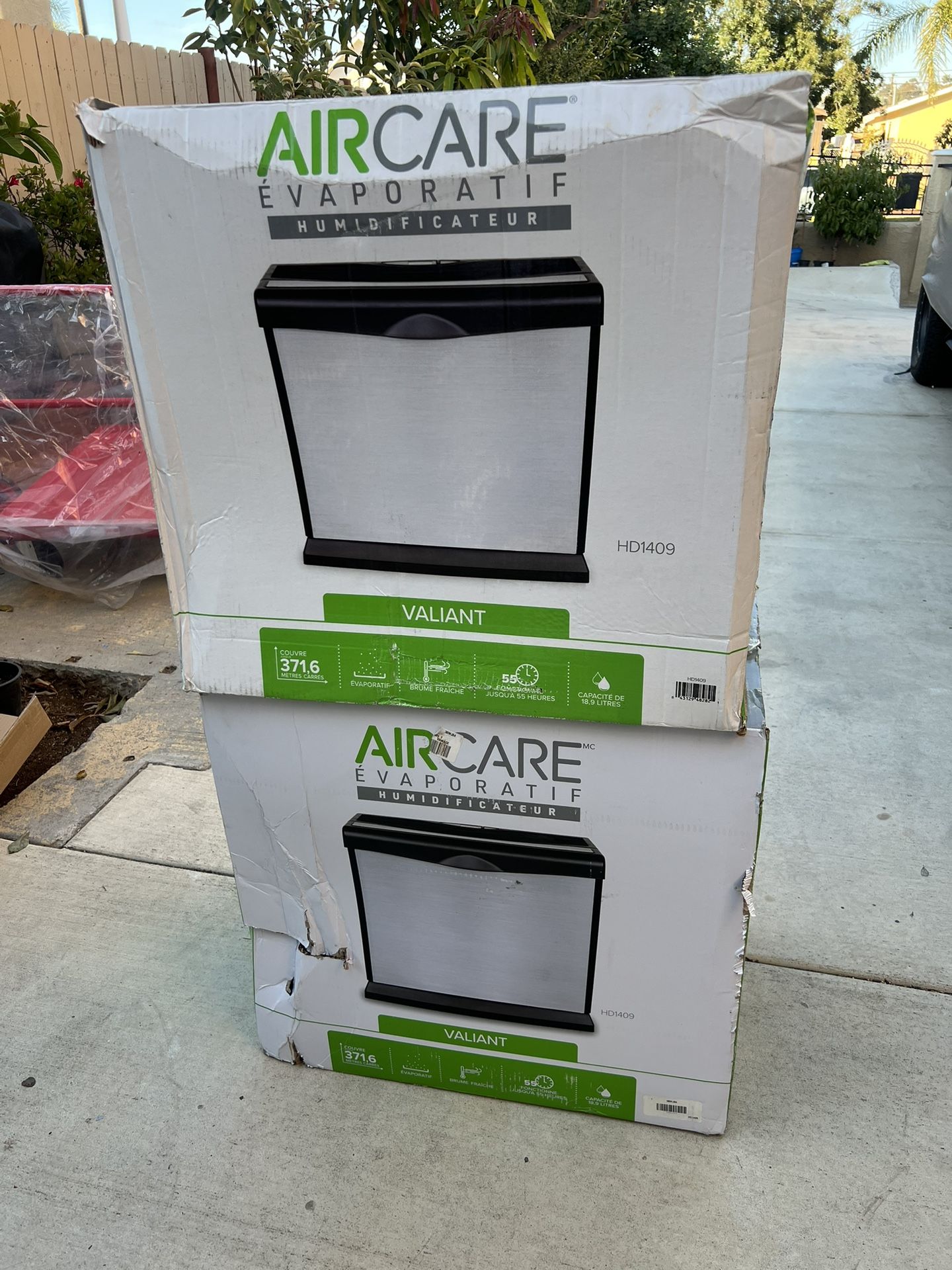 2 New Aircare Evaporative Humidifier $80 Each