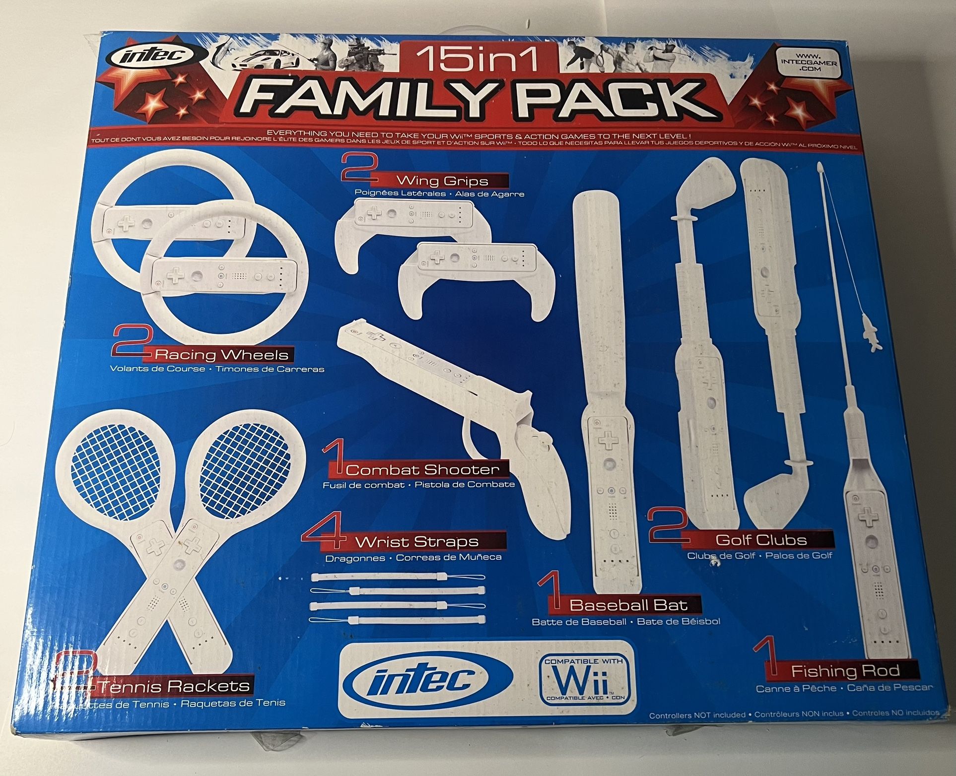 Intec 15 in 1 Family Pack - Wii Accessories - OPEN BOX