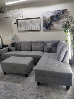 New Gray Sectional Couch Free Delivery 🛋️
