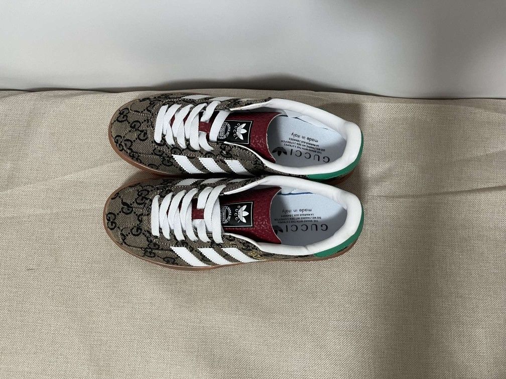 Adidas X Gucci Women’s Gazelle Sneakers GG Monogram Size 7US