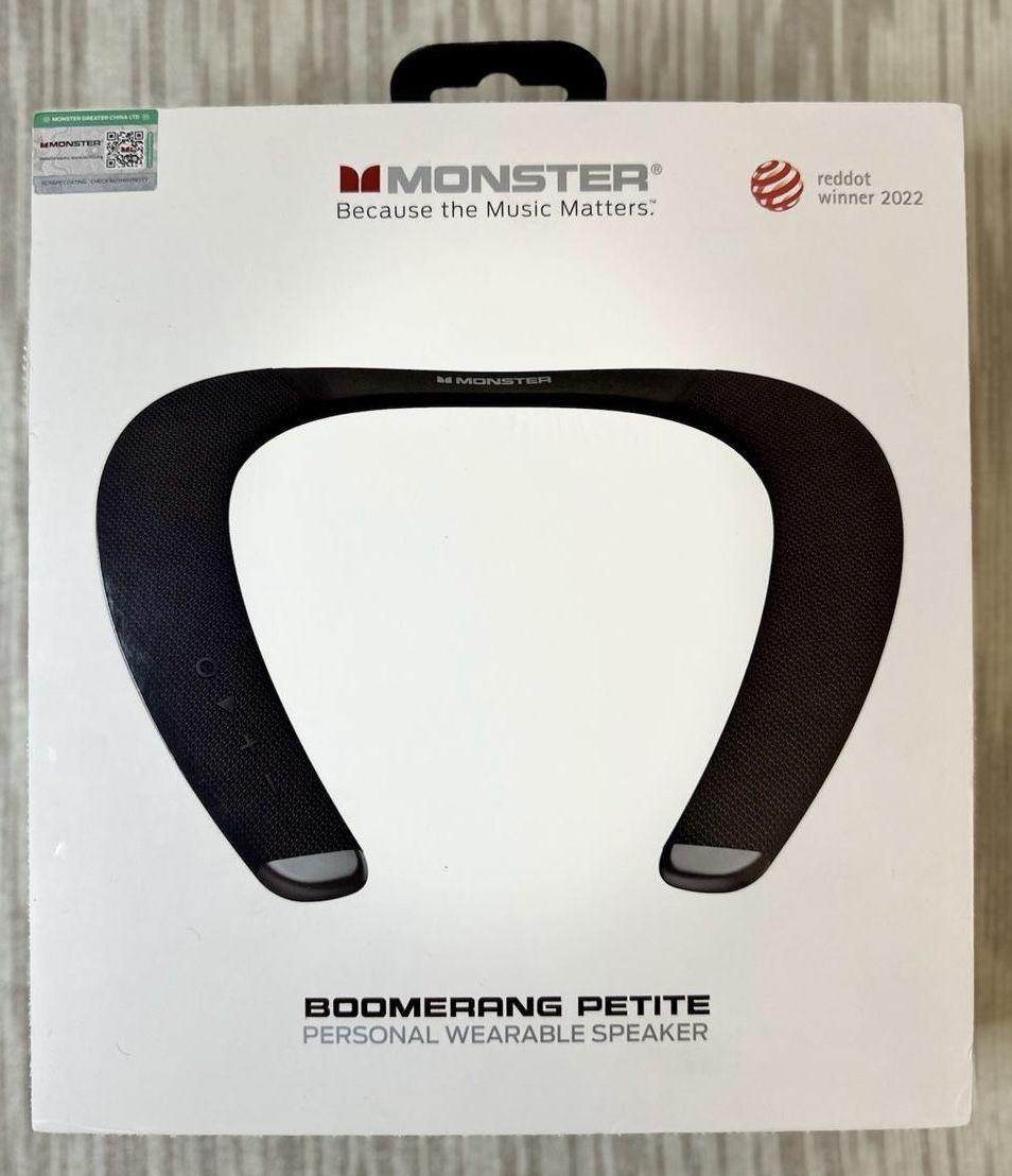 NEW! Monster Neckband Bluetooth Speaker, Neck Wireless Wearable Speaker with 12H Playtime, True 3D Stereo Sound, Portable Soundwear, IPX7 Waterproof