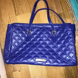 Navy Blue  Quilted Joy & Iman Handbag/Travel Bag