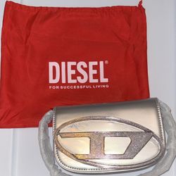 Shiny Silver Diesel Bag