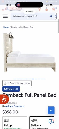 Bed frame and night stand
