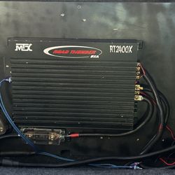  (Available@ Firm Price)Mtx Rt2400x 2ch bridgeable amplifier heavy amp  very loud and clear ( Bass or speakers can be played )