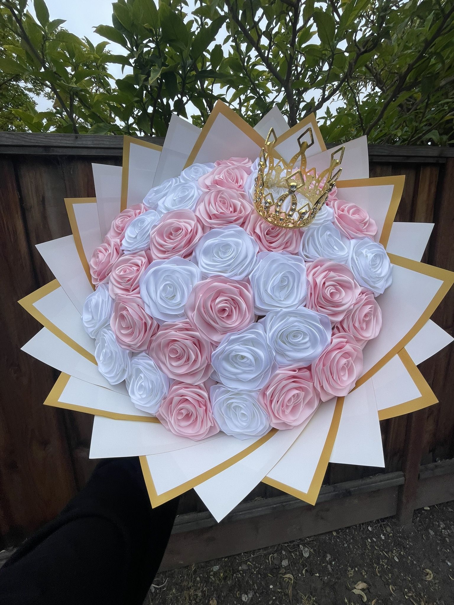 36 Count of pink and white flowers