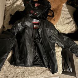 Leather Bilt Motorcycle Jacket & Icon Stryker Vest