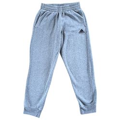 Adidas Youth M Joggers Sweatpants Heather Gray Pockets Adjustable Elastic Waist