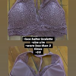 lace halter bralette