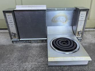 Rare Vintage MCM 1950s Frigidaire Fold-Back Cooking Unit as-is