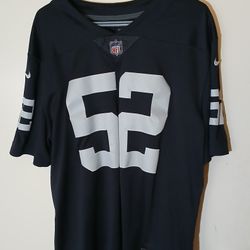 Men's KHALIL MACK Oakland Raiders Black Nike Stitched Limited Jersey - XL