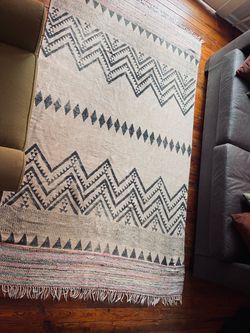 Hand woven Bohemian rug