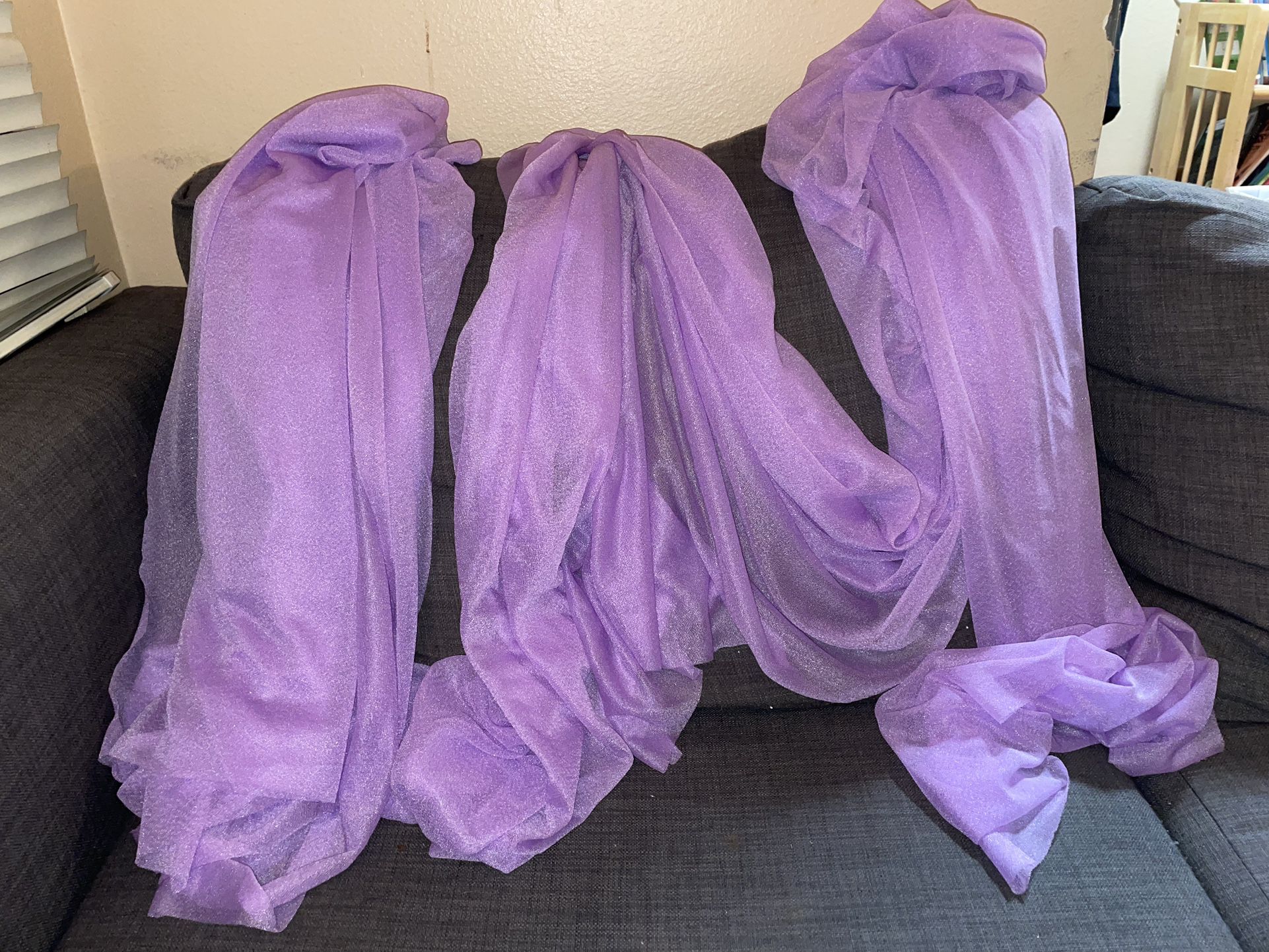 Purple Tule Arch Drape