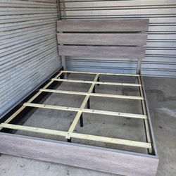Contemporary vintage queen bed frame