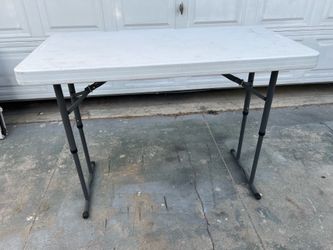 Lifetime Commercial Height Adjustable Folding Utility Table, 4Foot