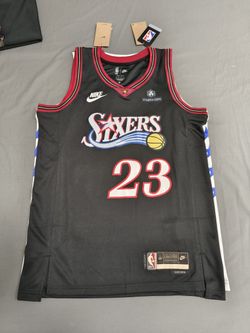 Men’s S-2XL LeBron James black 76ers jersey