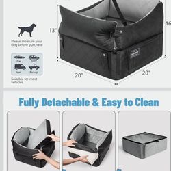 Dog Car Seat for Small Medium Dogs Up to 35 lbs