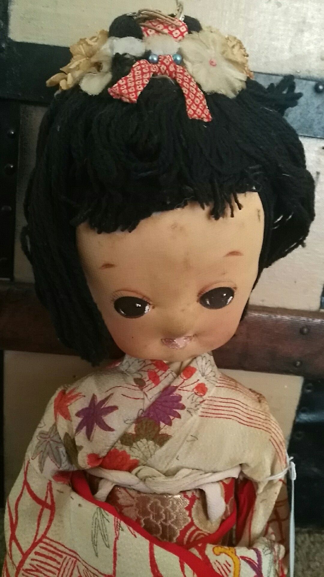 Antique Japanese yarn Doll