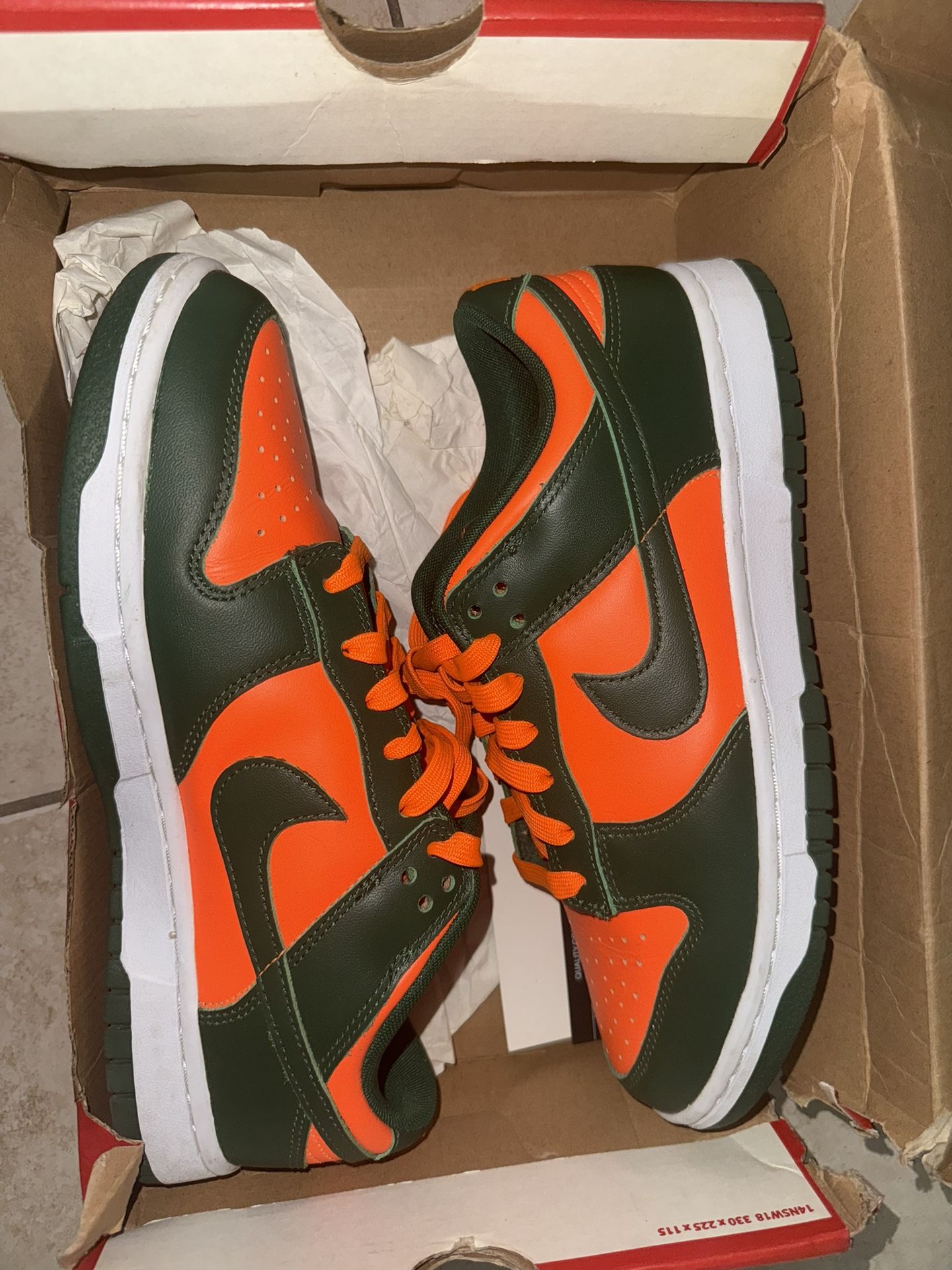Miami Hurricane Nike Dunk Low
