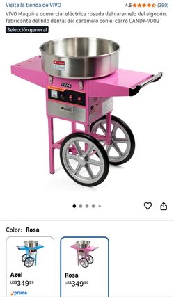 Máquina de Algodón de Azúcar Comercial VIVO con Carrito - Solo 1 Uso / VIVO Commercial Cotton Candy Machine with Cart - Used Once
