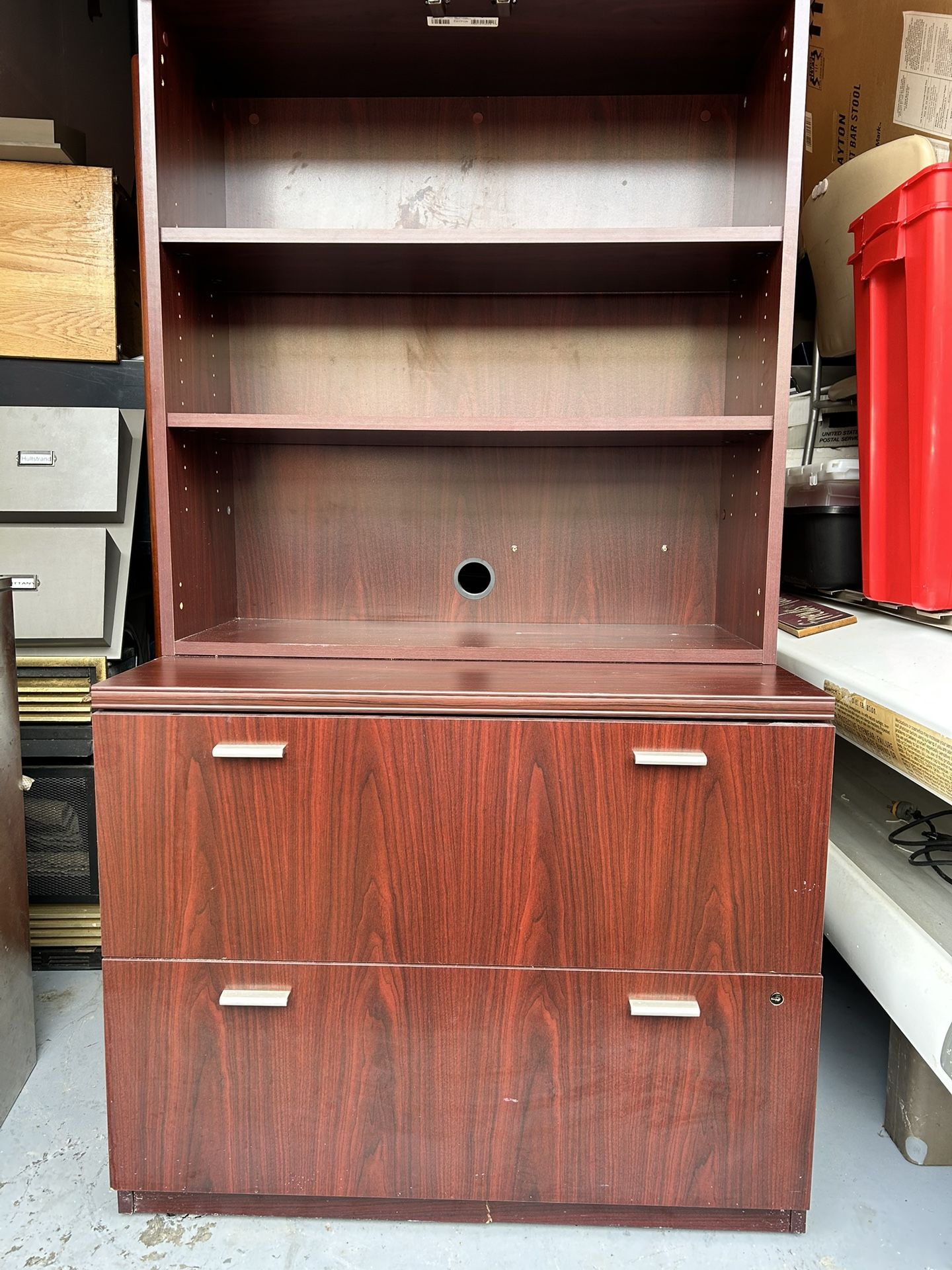 Bookcase With File Drawers