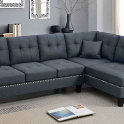BRAND NEW 2PC SECTIONAL SOFA SET WITH ACCENT PILLOW INCLUDED $329
