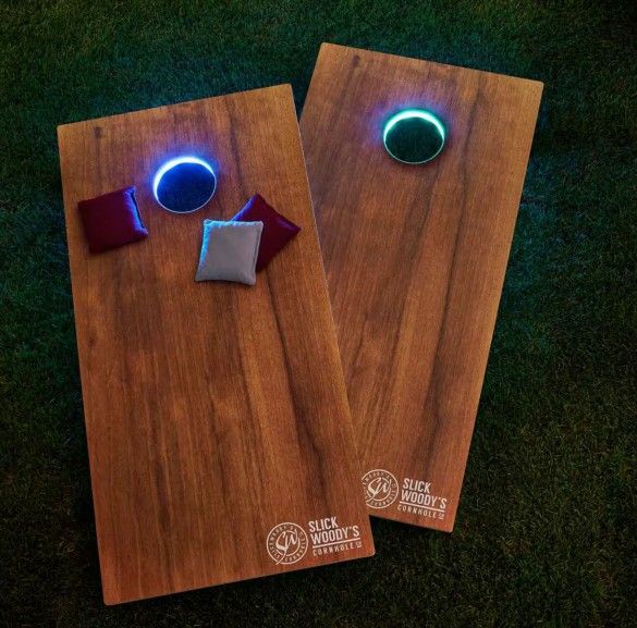 Hampton Bay Cornhole LED Color Changing Light Ring Set (2-Pack)