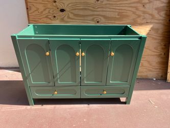 Free 48” green bathroom vanity cabinet (no top) from Casainc