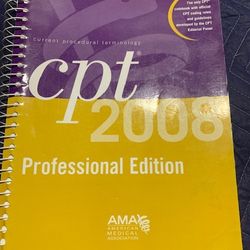 CPT 2008 Professional Edition (Current Procedural Terminology (CPT) Professional preown your welcome to check it-out before buying it location bristol