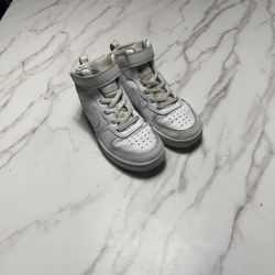Kids White Nike High tops Size-13c