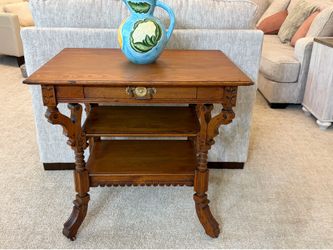 Vintage 19th Century Tiger Oak Library Table - Pristine & Showroom Ready