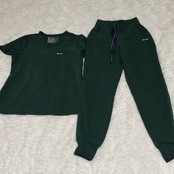 Figs Set, XXS/Petite ,British Racing Green (limited edition) , high wasted jogger 