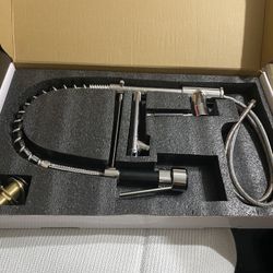 NAPLES CHROME FINISH KITCHEN SINK FAUCET PULL-OUT SWIVEL SPOUT HAND SPRAYER WITH HOT & COLD WATER MIXER