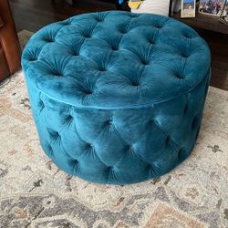Teal Ottoman