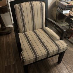 Black and white pinstripe chair