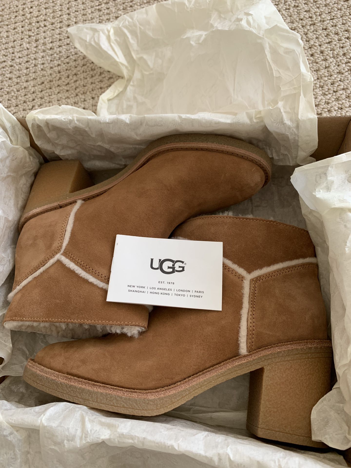 UGG ankle mid heel boots