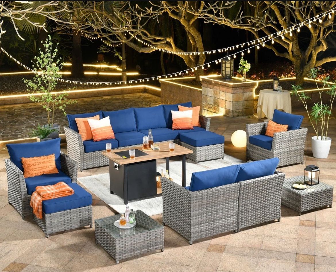 Brand New Patio Outdoor Furniture Set With Fire Pit 